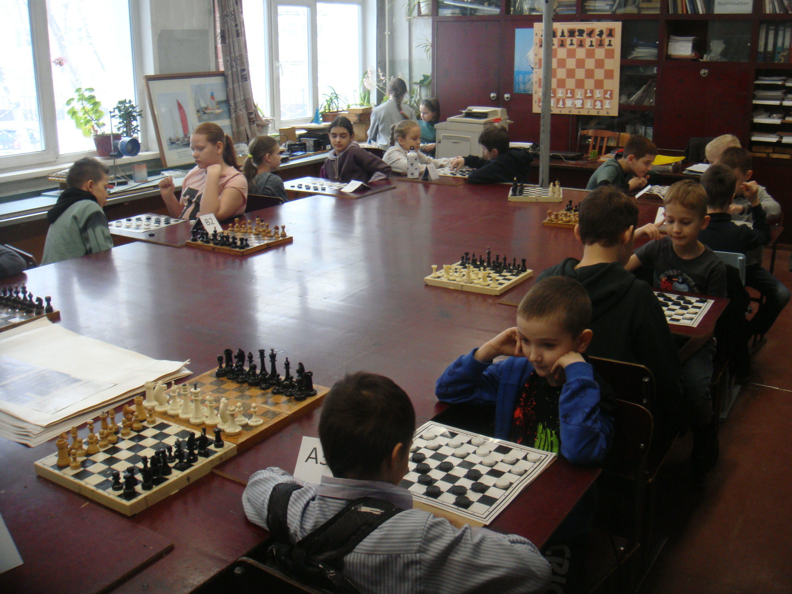 Командный турнир по шашкам.